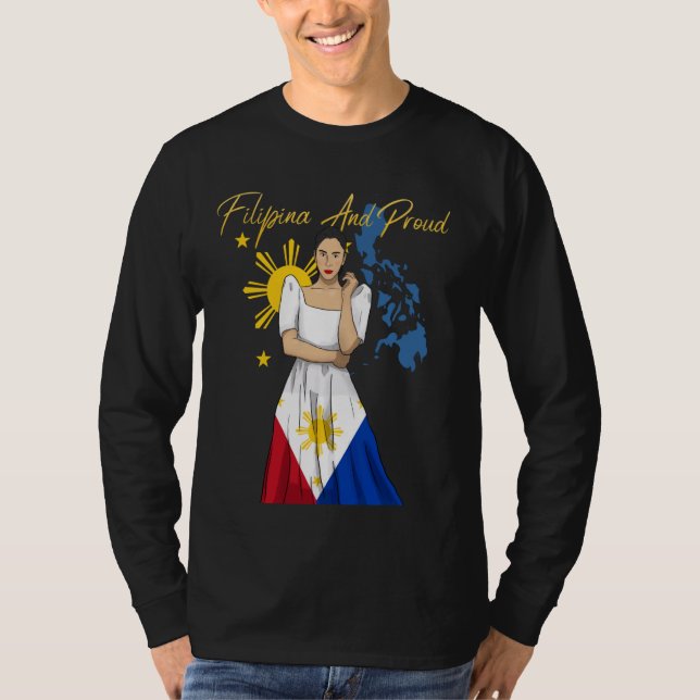 T-shirt Philippines Pinay Îles de la Fierté Drapeau Fille (Devant)