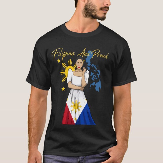 T-shirt Philippines Pinay Îles de la Fierté Drapeau Fille (Devant)