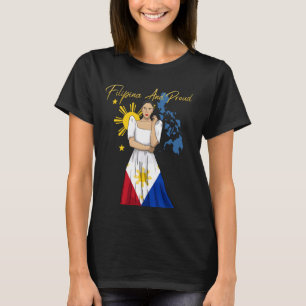 T-shirt Philippines Pinay Îles de la Fierté Drapeau Fille