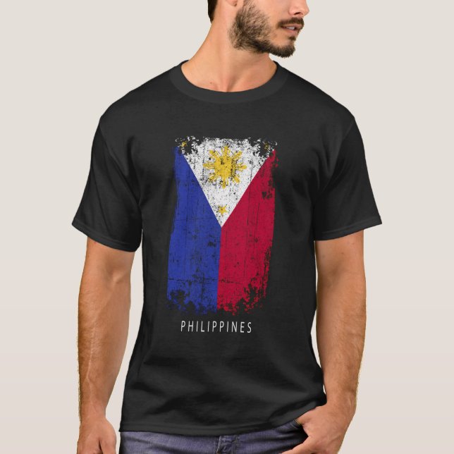 T-shirt Philippines Souvenir Design - Pays Drapeau Philipp (Devant)