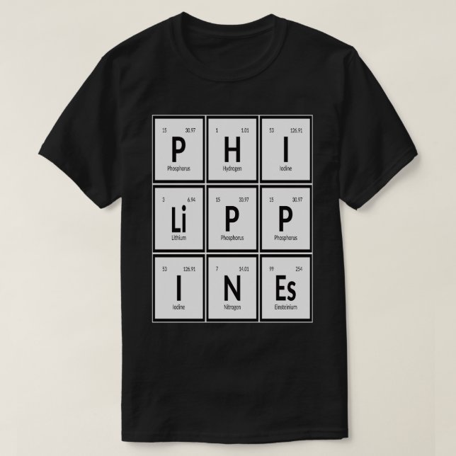 T-shirt Philippines Table des éléments (Design devant)