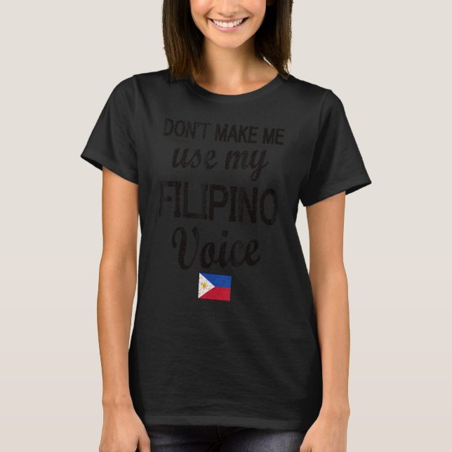 T-shirt Philippines - Voix philippine - drapeau - racines  (Devant)