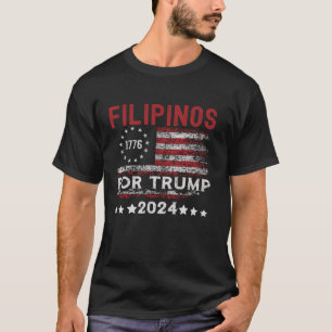 T-shirt Philippins pour Trump American and Philippines Pat