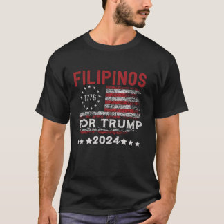 T-shirt Philippins pour Trump American and Philippines Pat