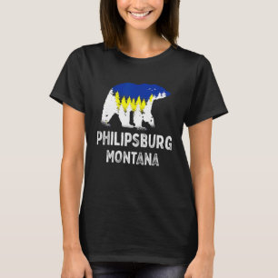 T-shirt Philipsburg Montana Grizzly Bear Mt Rétro Vintage 
