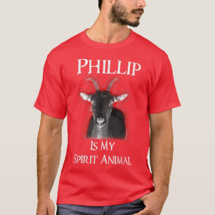 T-shirt Phillip est mon esprit animal noir