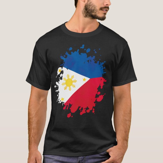 T-shirt Phillipines Country Flag Countrys Icon Symbol Trav (Devant)