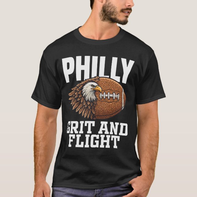 T-SHIRT PHILLY GRIT AND FLIGHT -  PHILADELPHIA FOOTBALL (Devant)