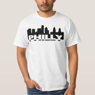 T-shirt Philly Skyline sur un Tee de base