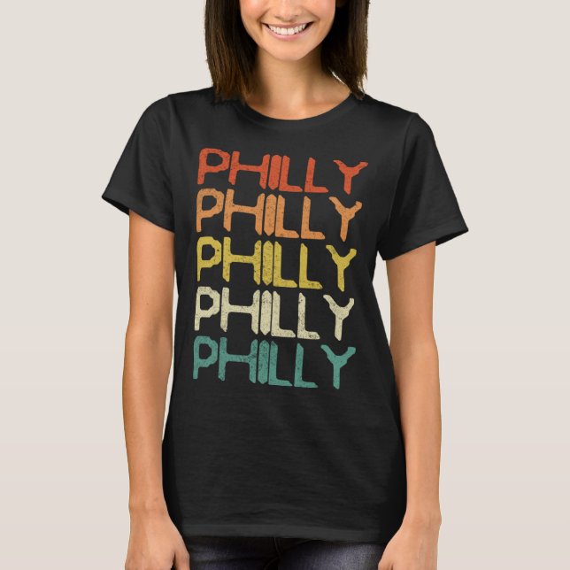 T-shirt Philly Vintage Retro  7 (Devant)