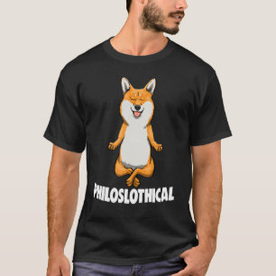 T-shirt Philoslothique Cute Yoga Corgi Animal Tee - shirts