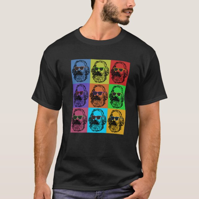 T-shirt Philosophe de la révolution pop Karl Marx (Devant)