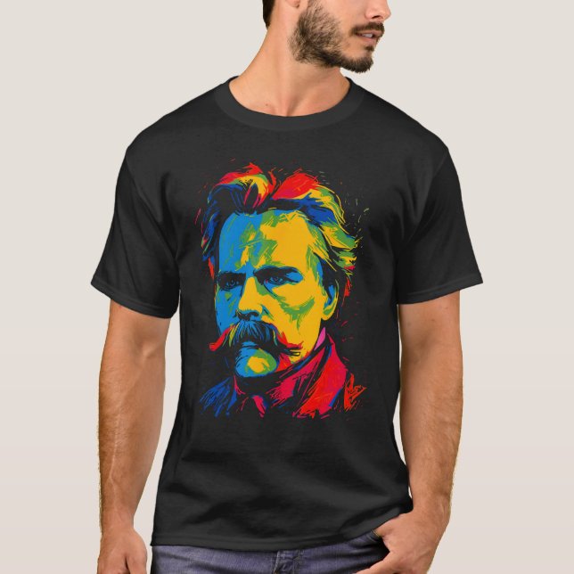 T-shirt Philosophe Friedrich Nietzsche (Devant)