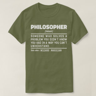 T-shirt Philosophe Noun Metaphysics Thinker Sarcasme
