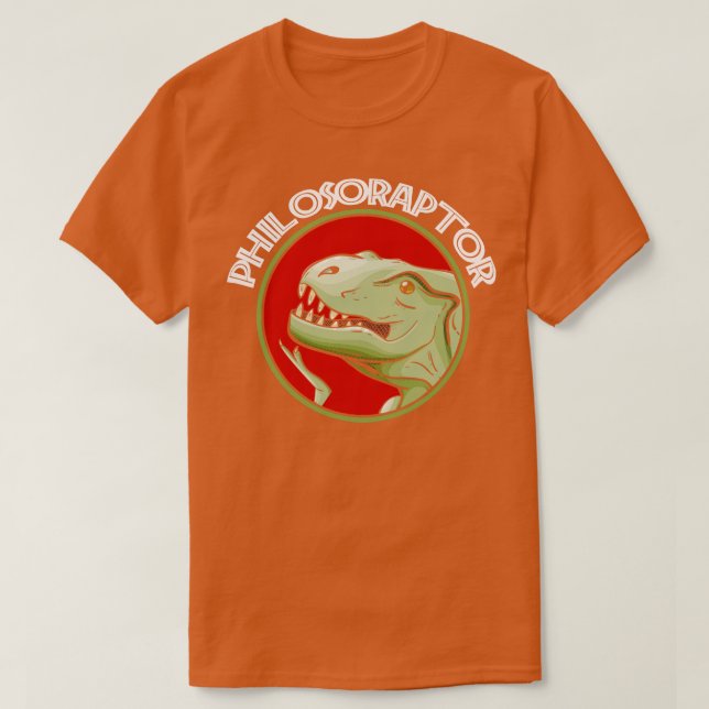 T-shirt Philosophe Philosophe Dinosaur (Design devant)