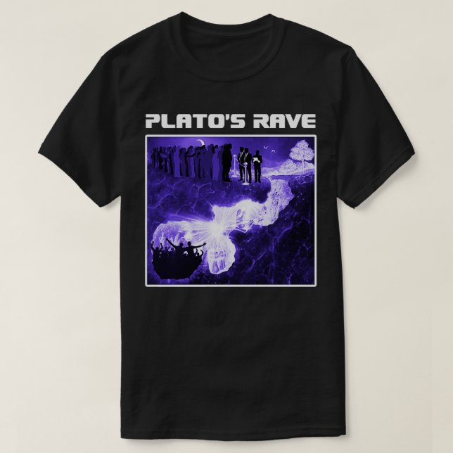 T-shirt Philosophe Rave Cave de Platon (Design devant)