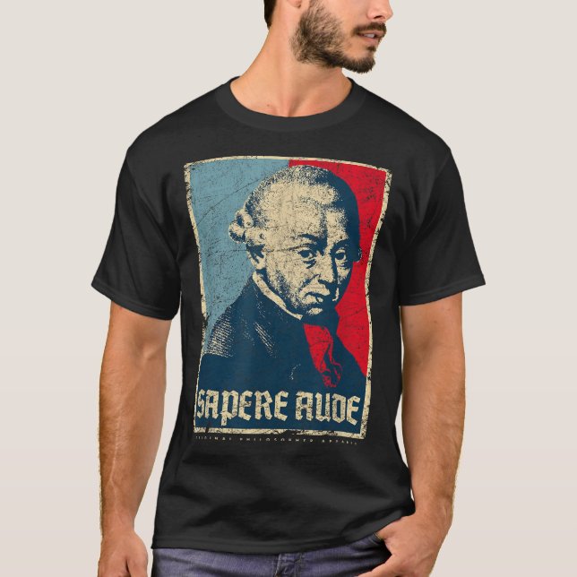 T-shirt Philosophe transcendantale Sapere Aude Emmanuel Ka (Devant)