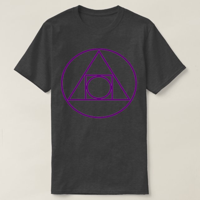 T-shirt Philosopherx27s Symbole d'alchimie de pierre (Design devant)