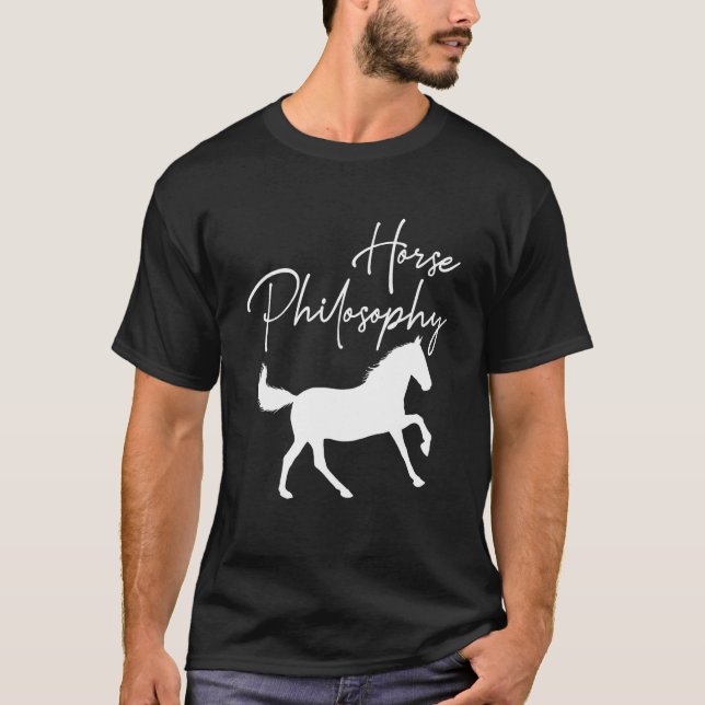 T-shirt Philosophie Cheval équitation Animal Western Style (Devant)