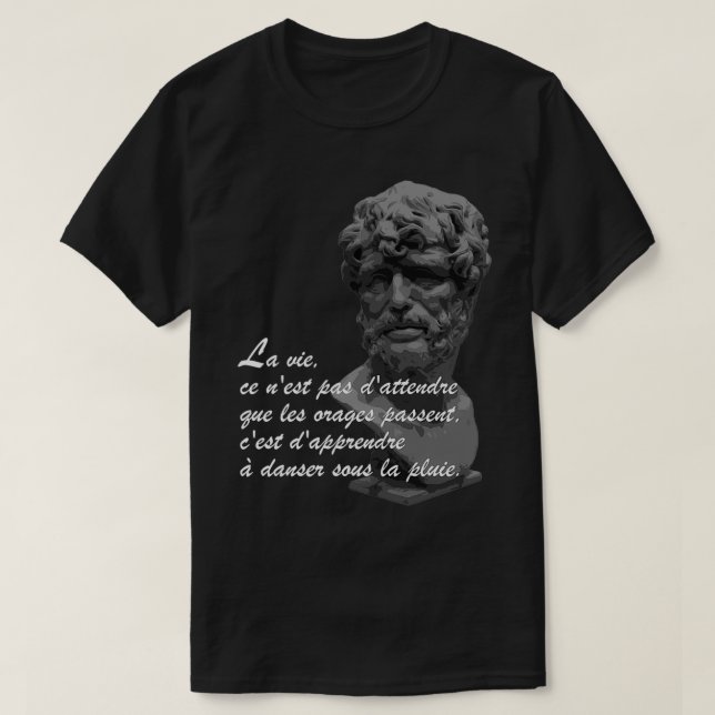 T-shirt Philosophie Citation Vie (Design devant)