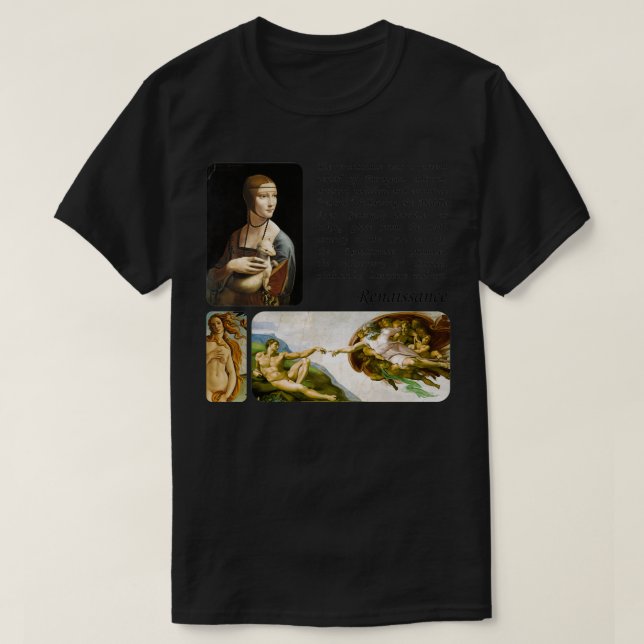 T-shirt philosophie de la peinture renaissance (Design devant)