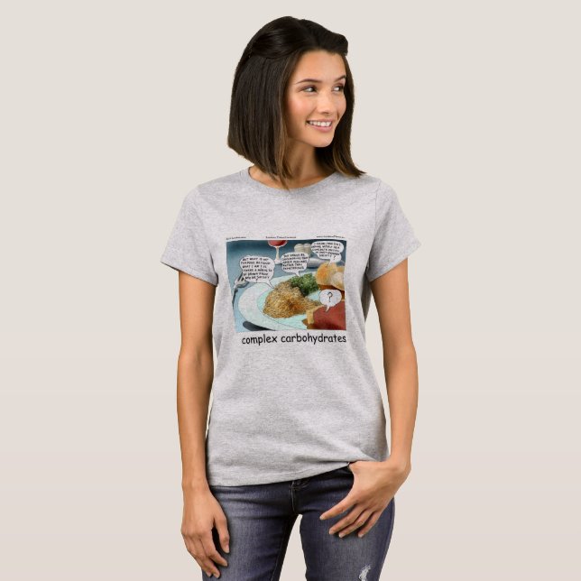 T-shirt Philosophie des glucides complexes Comic alimentai (Devant entier)