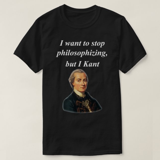 T-shirt Philosophie drôle Major Emmanuel Kant (Design devant)