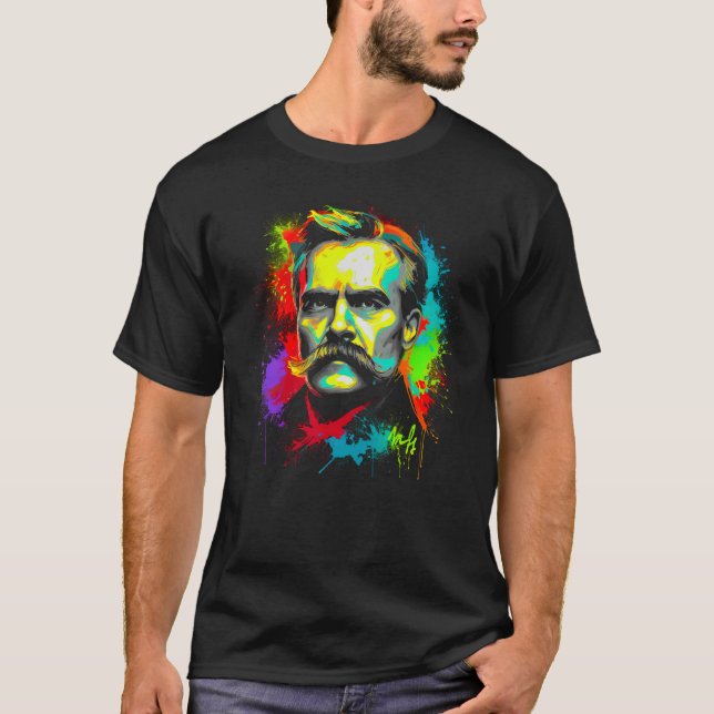 T-shirt Philosophie Friedrich Nietzsche Philosophe (Devant)