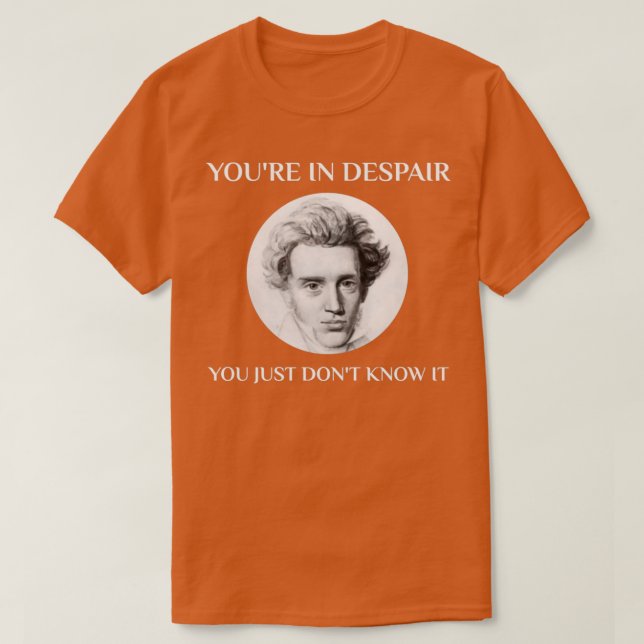 T-shirt Philosophie Kierkegaard Enseignant Étudiant Major  (Design devant)