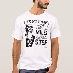 T-shirt Philosophie Lao Tzu   Noir   Mille Miles