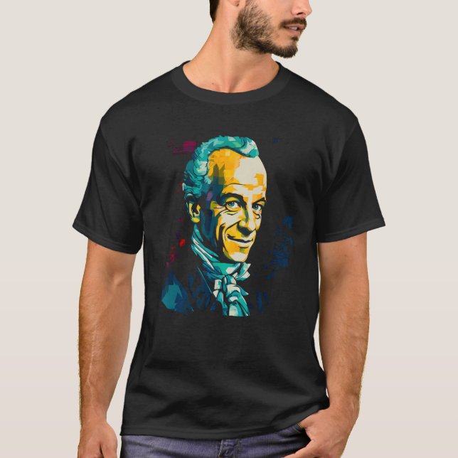 T-shirt Philosophie Marque Emmanuel Kant Philosopher (Devant)