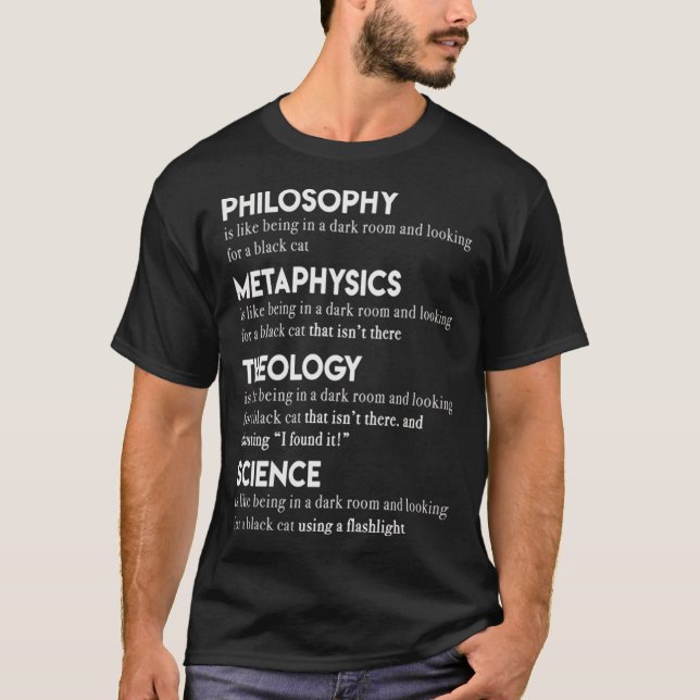 T-shirt Philosophie métaphysique théologie science (Devant)