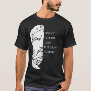 T-shirt Philosophie stoïque Citation Conception _ Epictète