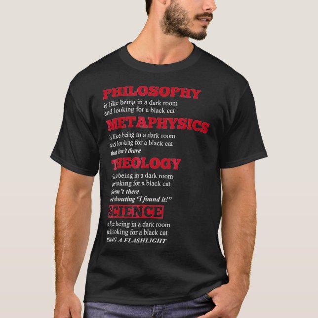 T-shirt Philosophy Metaphysics Theology Science Humor _2  (Devant)