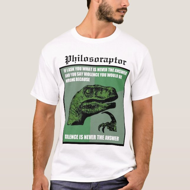 T-shirt Philosoraptor (Devant)