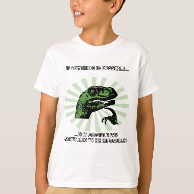 T-shirt Philosoraptor Tout est possible (Devant)