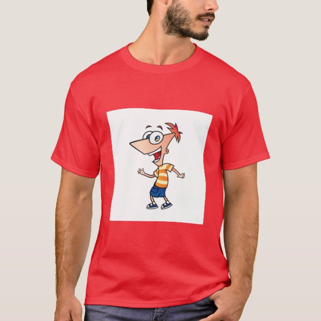 T-shirt Phinéas heureux drôle (Devant)