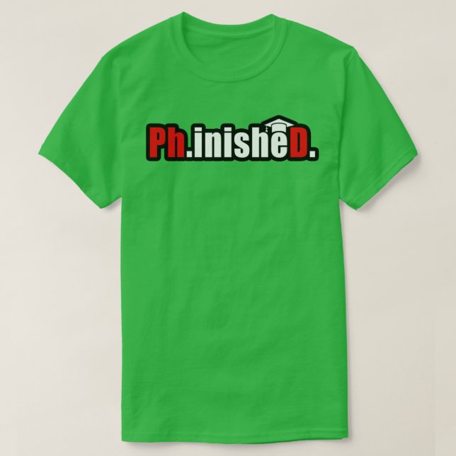 T-shirt PhinisheD en rouge mettre en évidence amusant pdh  (Design devant)