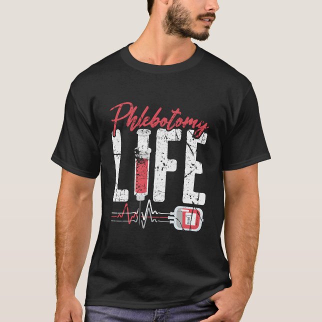 T-shirt Phlebotomie de vie dire - Retro Phlebotomy Technic (Devant)