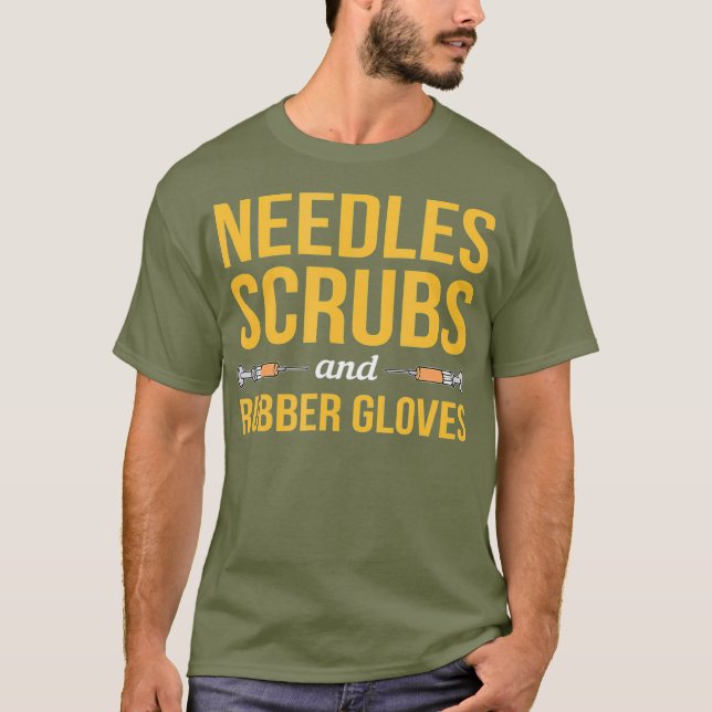 T-shirt Phlebotomist Phlebotomy Kit Needles Scrubs (Devant)