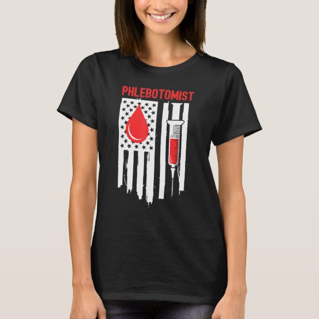 T-shirt Phlebotomist Phlebotomy Technician Nurse American  (Devant)