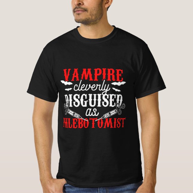 T-shirt Phlebotomist Vampire Phlebotomy Technician Gifts  (Devant)