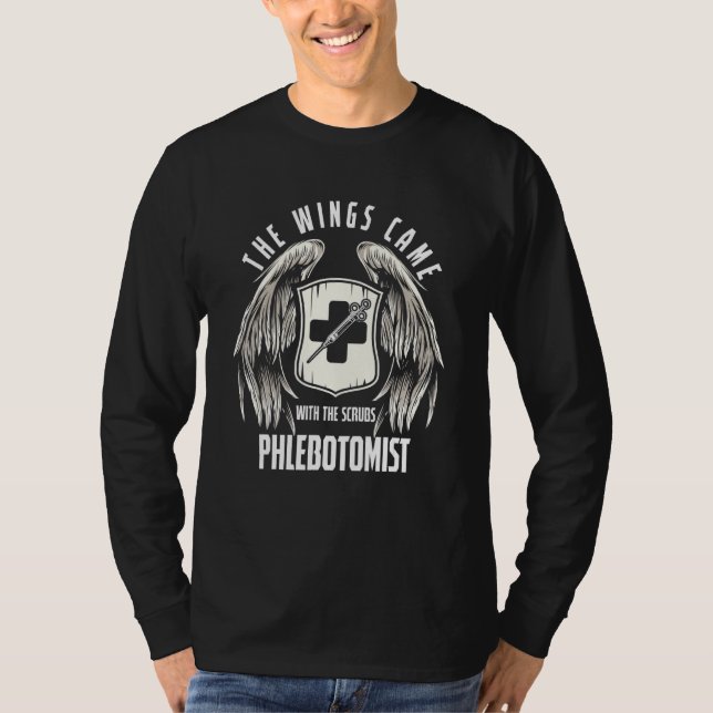 T-shirt Phlebotomiste ailes Médicale infirmière Syringe Sa (Devant)