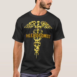 T-shirt Phlebotomiste Cheetah Empreinte de léopard Caduceu