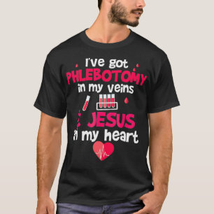 T-shirt Phlebotomiste Christian Jésus Phlebotomie Sang
