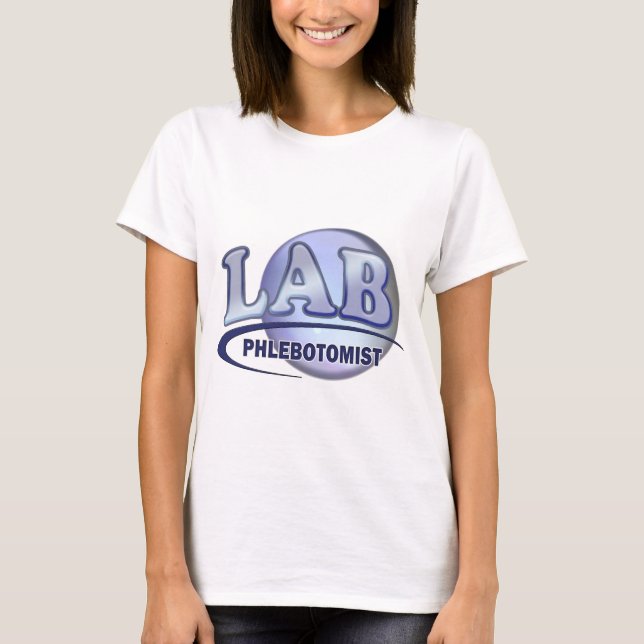 T-shirt PHLEBOTOMISTE Fun Blue LOGO (Devant)