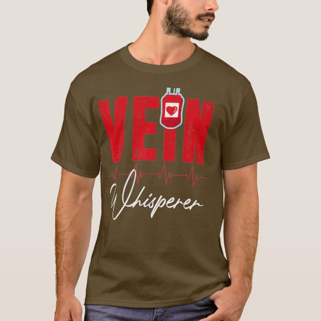 T-shirt Phlebotomiste Funny Vein Whisperer Phlebotomie (Devant)