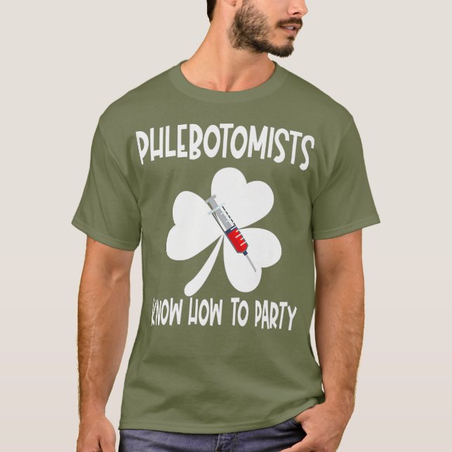 T-shirt Phlebotomiste Jour de la Saint Patrick de laborato (Devant)