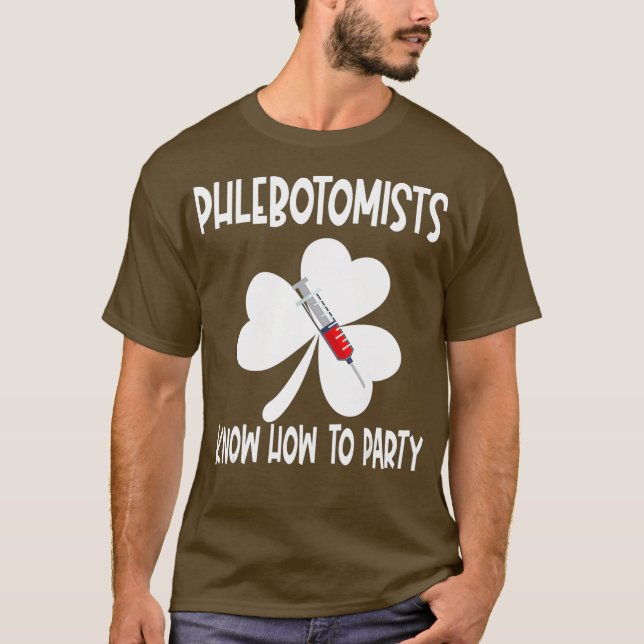T-shirt Phlebotomiste Jour de la Saint Patrick de laborato (Devant)