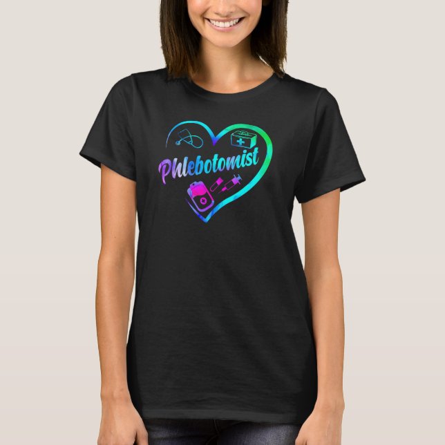 T-shirt Phlebotomiste Phlebotomie Phlebotomiste Coeur (Devant)